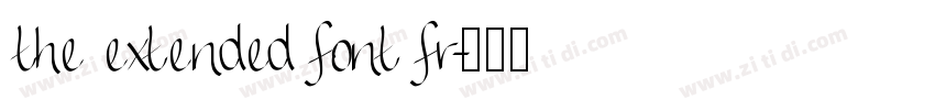 the extended font fr字体转换